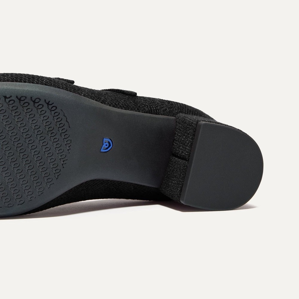 Rothys The ReVelvet Double Buckle Mary Jane Heel Black 416-001 Women's 9.5 NEW - Picture 5 of 7